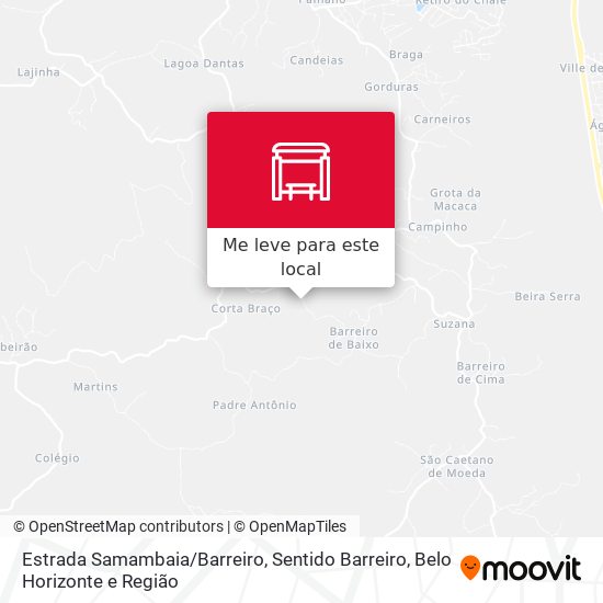 Estrada Samambaia / Barreiro, Sentido Barreiro mapa