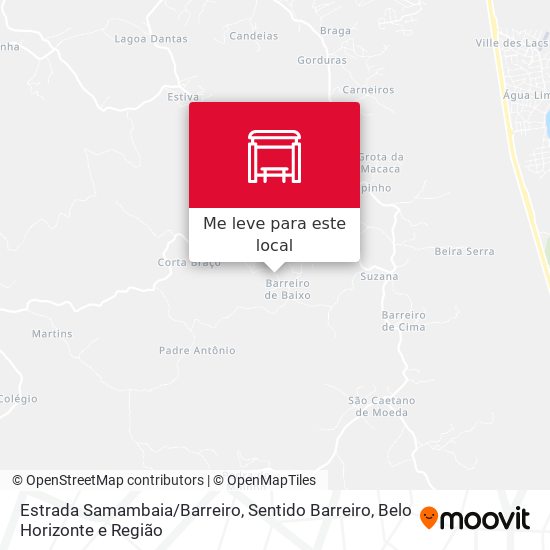 Estrada Samambaia / Barreiro, Sentido Barreiro mapa