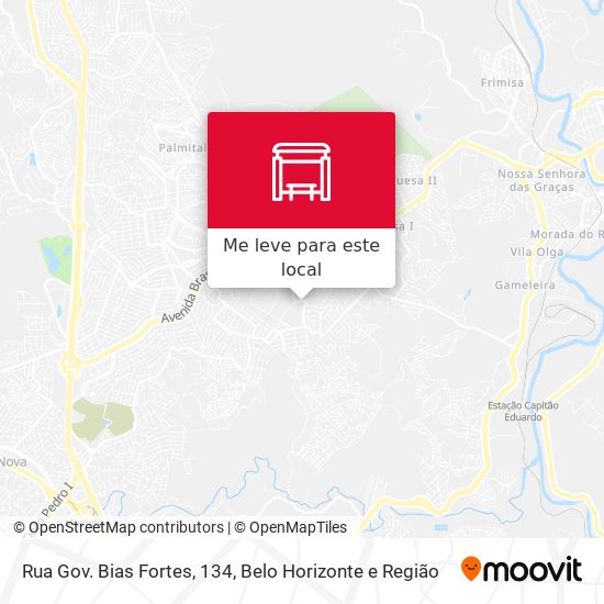 Rua Gov. Bias Fortes, 134 mapa
