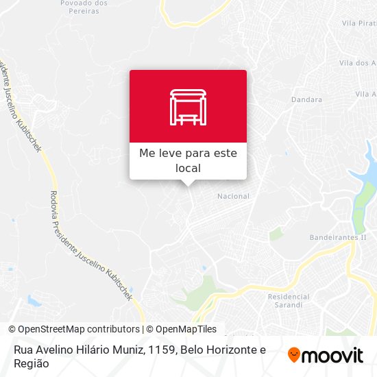 Rua Avelino Hilário Muniz, 1159 mapa