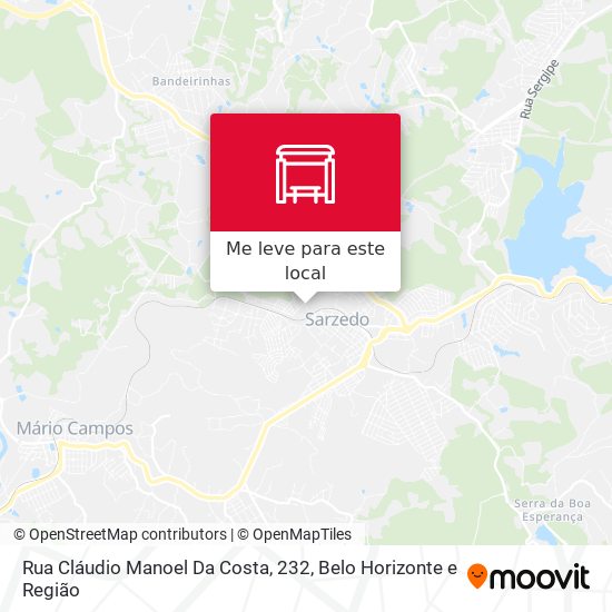 Rua Cláudio Manoel Da Costa, 232 mapa