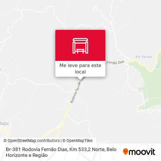 Br-381 Rodovia Fernão Dias, Km 533,2 Norte mapa