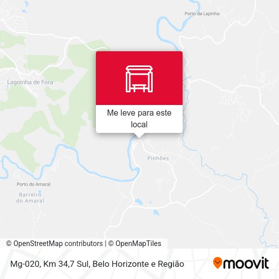 Mg-020, Km 34,7 Sul mapa