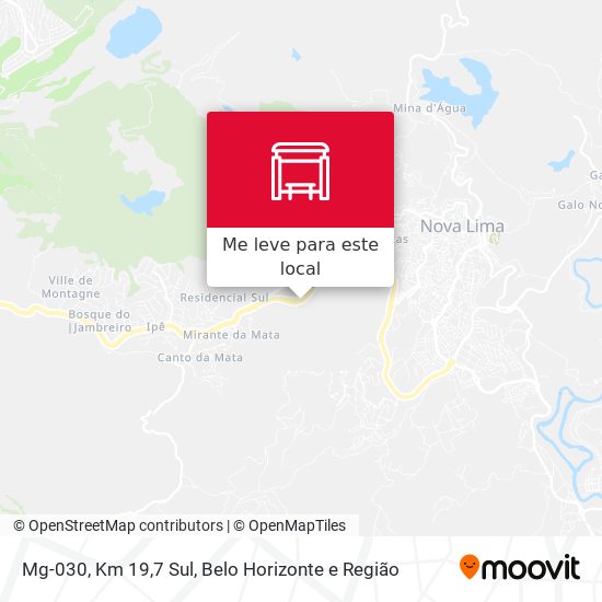 Mg-030, Km 19,7 Sul mapa