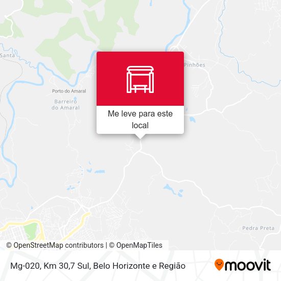 Mg-020, Km 30,7 Sul mapa