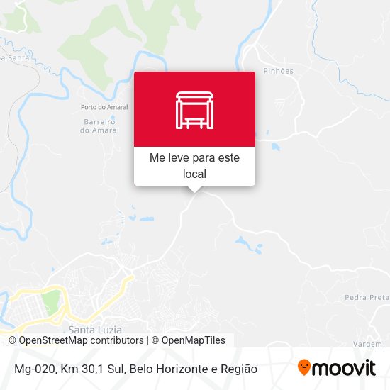 Mg-020, Km 30,1 Sul mapa