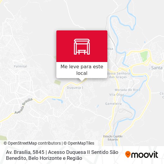 Av. Brasília, 5845 | Acesso Duquesa II Sentido São Benedito mapa