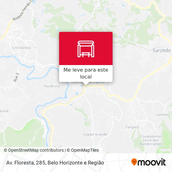 Av. Floresta, 285 mapa
