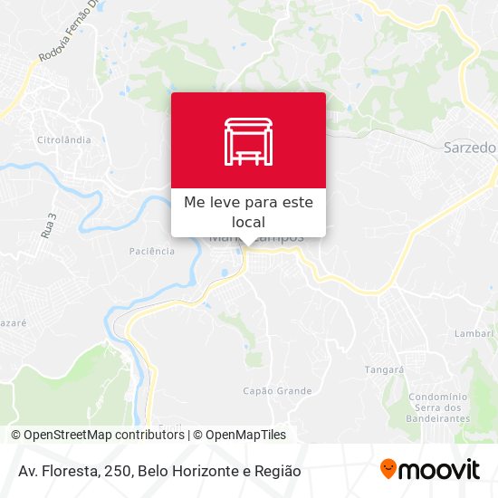 Av. Floresta, 250 mapa