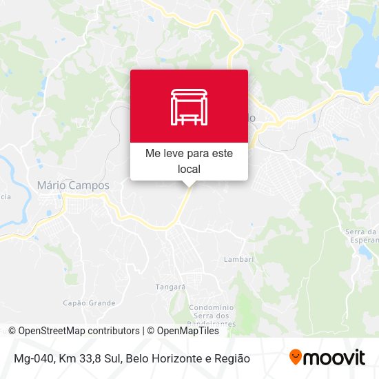 Mg-040, Km 33,8 Sul mapa