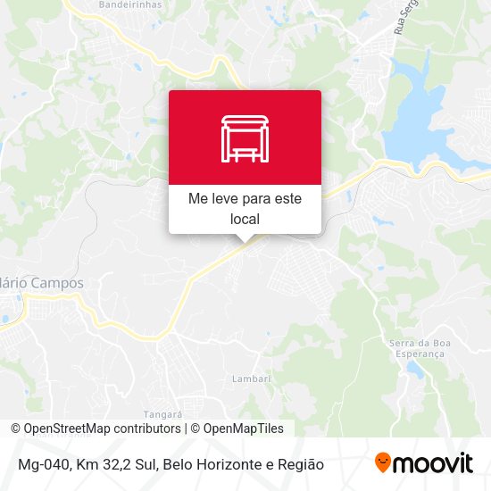 Mg-040, Km 32,2 Sul mapa