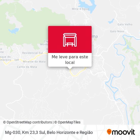 Mg-030, Km 23,3 Sul mapa
