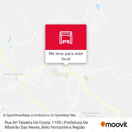 Rua Ari Teixeira Da Costa, 1100 | Prefeitura De Ribeirão Das Neves mapa