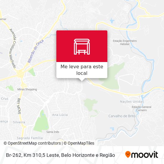 Br-262, Km 310,5 Leste mapa