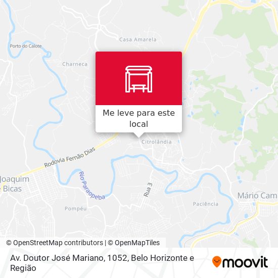 Av. Doutor José Mariano, 1052 mapa