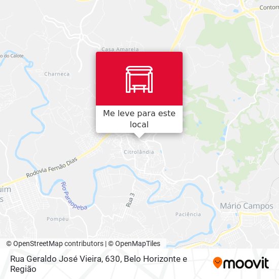 Rua Geraldo José Vieira, 630 mapa