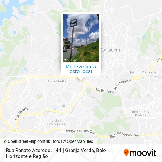 Rua Renato Azeredo, 144 | Granja Verde mapa