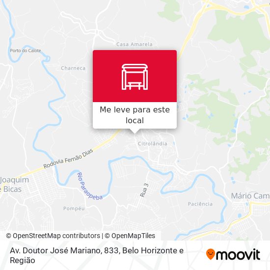 Av. Doutor José Mariano, 833 mapa