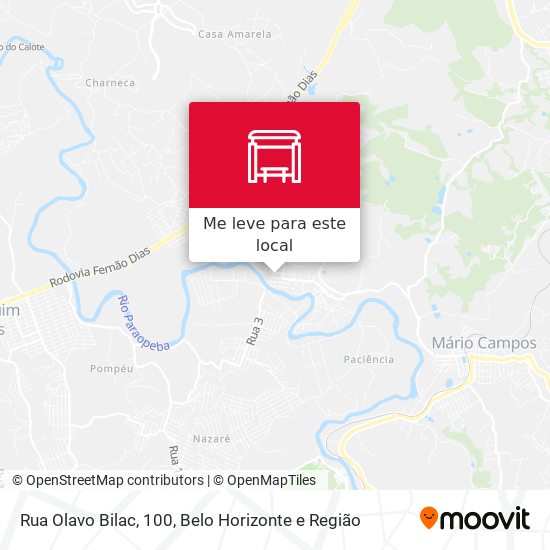 Rua Olavo Bilac, 100 mapa
