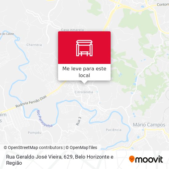 Rua Geraldo José Vieira, 629 mapa