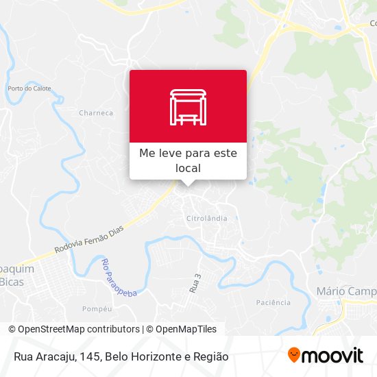 Rua Aracaju, 145 mapa