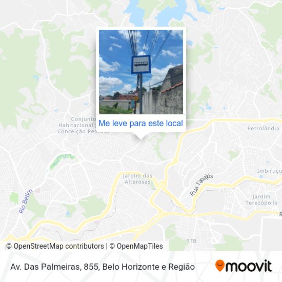 Av. Das Palmeiras, 855 mapa