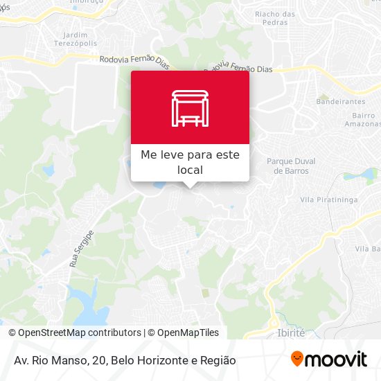 Av. Rio Manso, 20 mapa