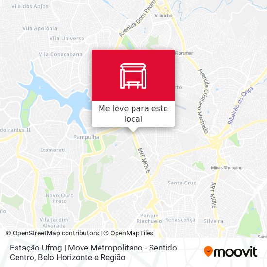 Estação Ufmg | Move Metropolitano - Sentido Centro mapa