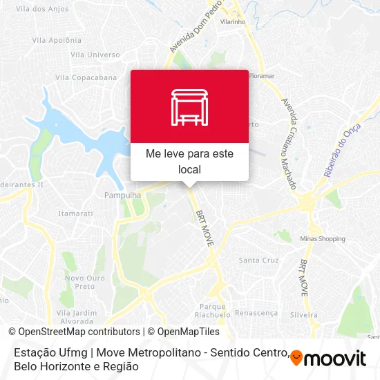 Estação Ufmg | Move Metropolitano - Sentido Centro mapa