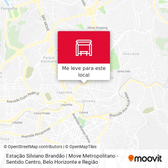 Estação Silviano Brandão | Move Metropolitano - Sentido Centro mapa