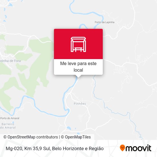Mg-020, Km 35,9 Sul mapa