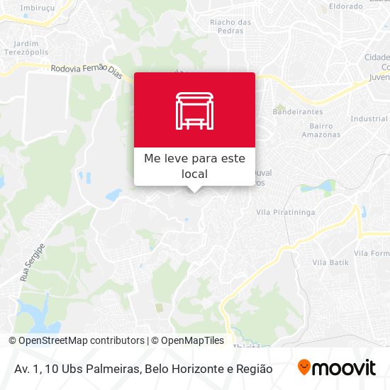 Av. 1, 10 Ubs Palmeiras mapa