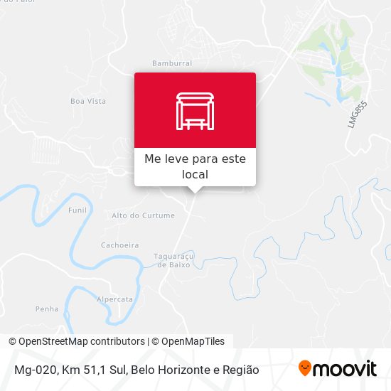 Mg-020, Km 51,1 Sul mapa