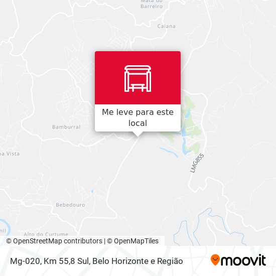 Mg-020, Km 55,8 Sul mapa