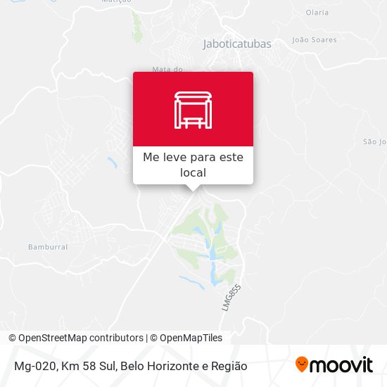 Mg-020, Km 58 Sul mapa