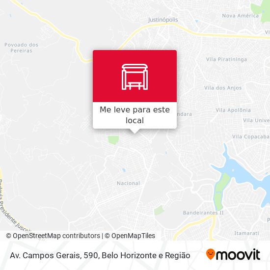 Av. Campos Gerais, 590 mapa