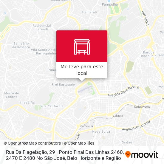 Rua Da Flagelação, 29 | Ponto Final Das Linhas 2460, 2470 E 2480 No São José mapa