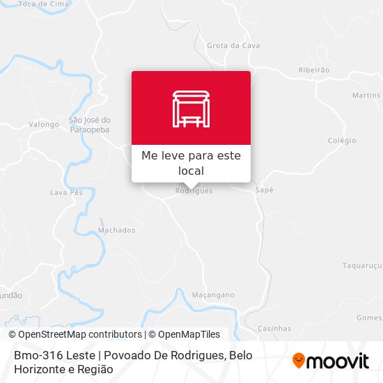 Bmo-316 Leste | Povoado De Rodrigues mapa
