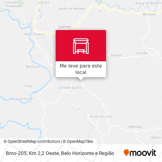 Bmo-205, Km 2,2 Oeste mapa