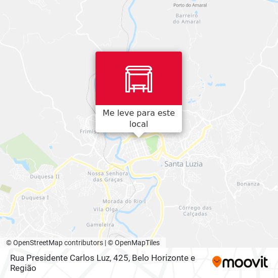 Rua Presidente Carlos Luz, 425 mapa