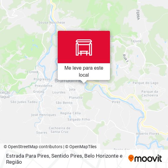 Estrada Para Pires, Sentido Pires mapa