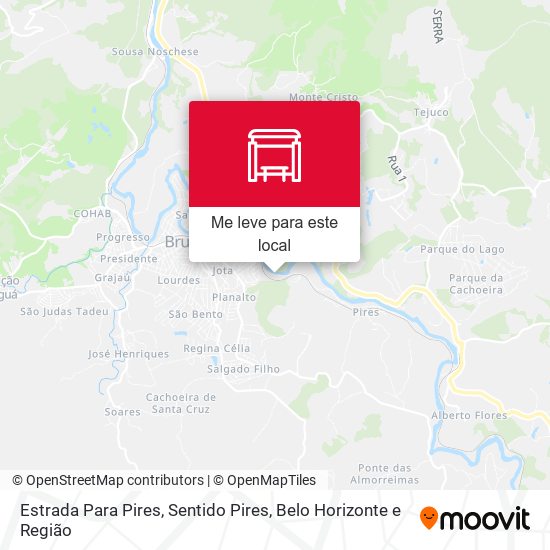 Estrada Para Pires, Sentido Pires mapa