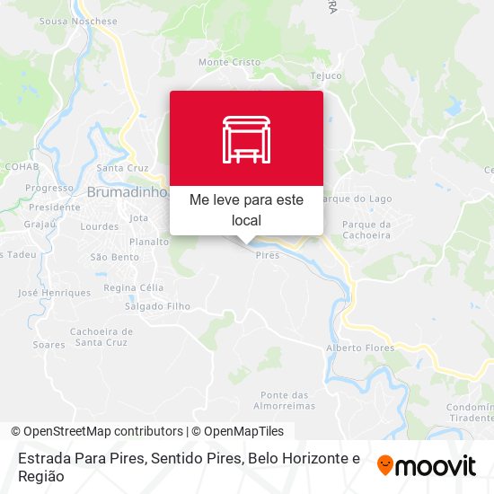 Estrada Para Pires, Sentido Pires mapa