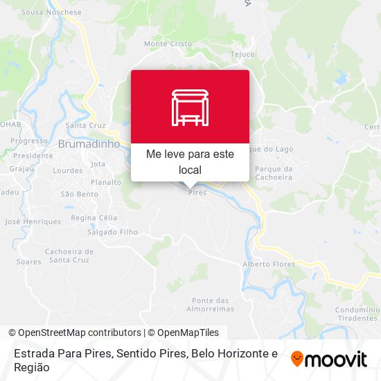 Estrada Para Pires, Sentido Pires mapa