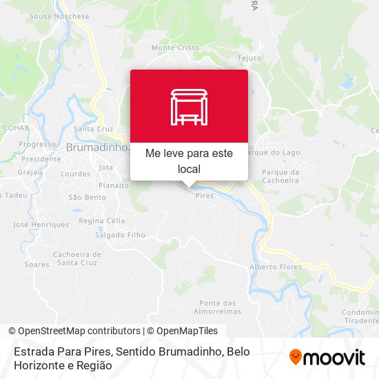 Estrada Para Pires, Sentido Brumadinho mapa