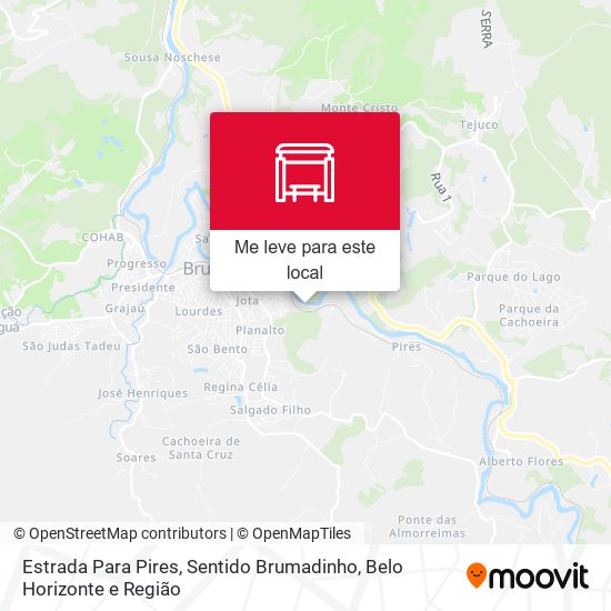 Estrada Para Pires, Sentido Brumadinho mapa