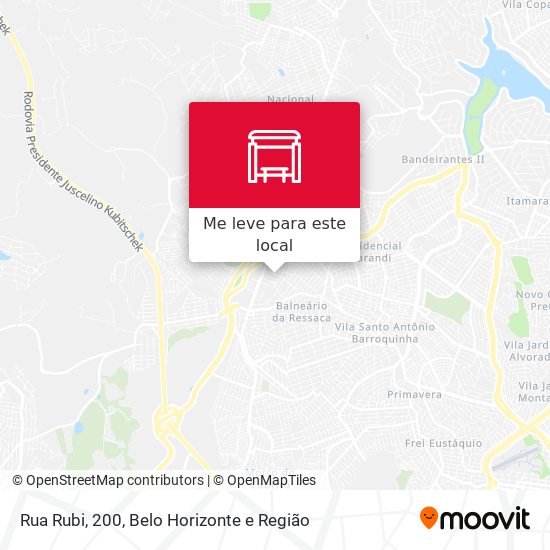 Rua Rubi, 200 mapa