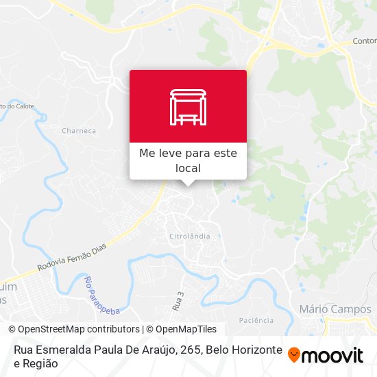 Rua Esmeralda Paula De Araújo, 265 mapa