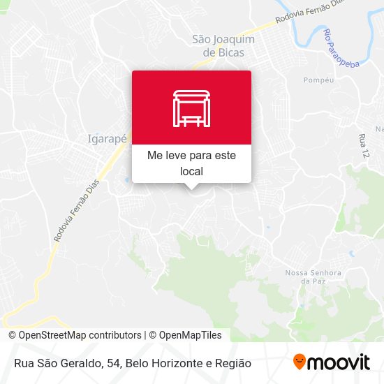 Rua São Geraldo, 54 mapa