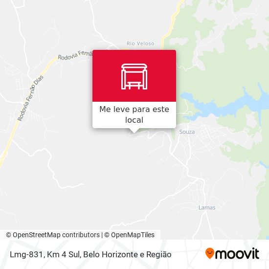 Lmg-831, Km 4 Sul mapa